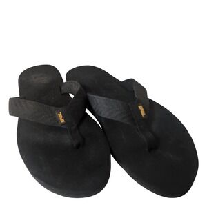 Teva Mush II Mens Black Flip Flop Sandals Thong Webbing Straps 4198 Size 11